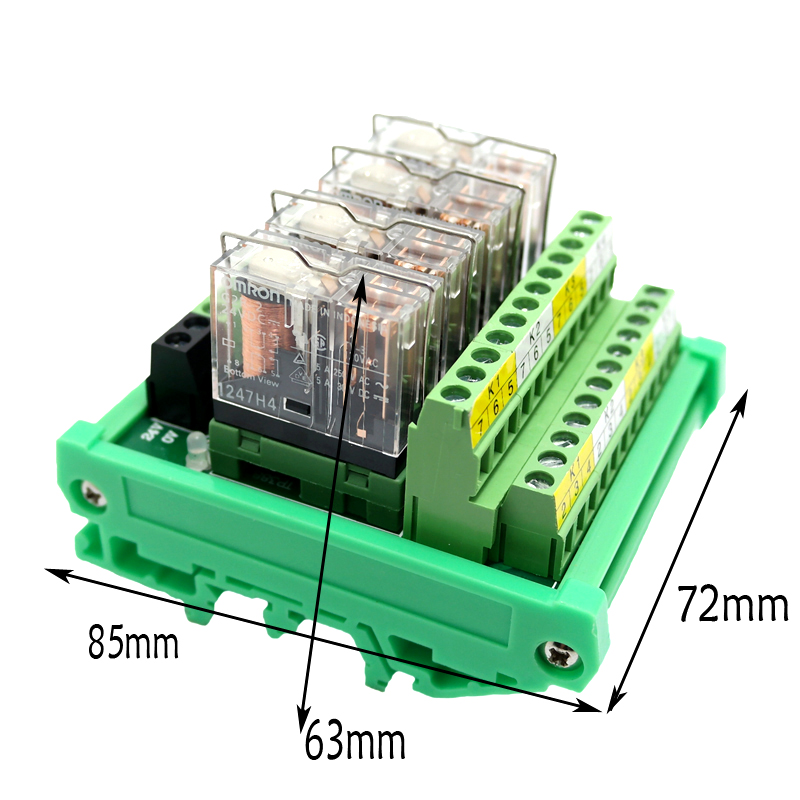 Relay 8 Channel Board - 12V 4 ช่องสัญญาณรีเลย์โมดูล PLC Amplifier Board