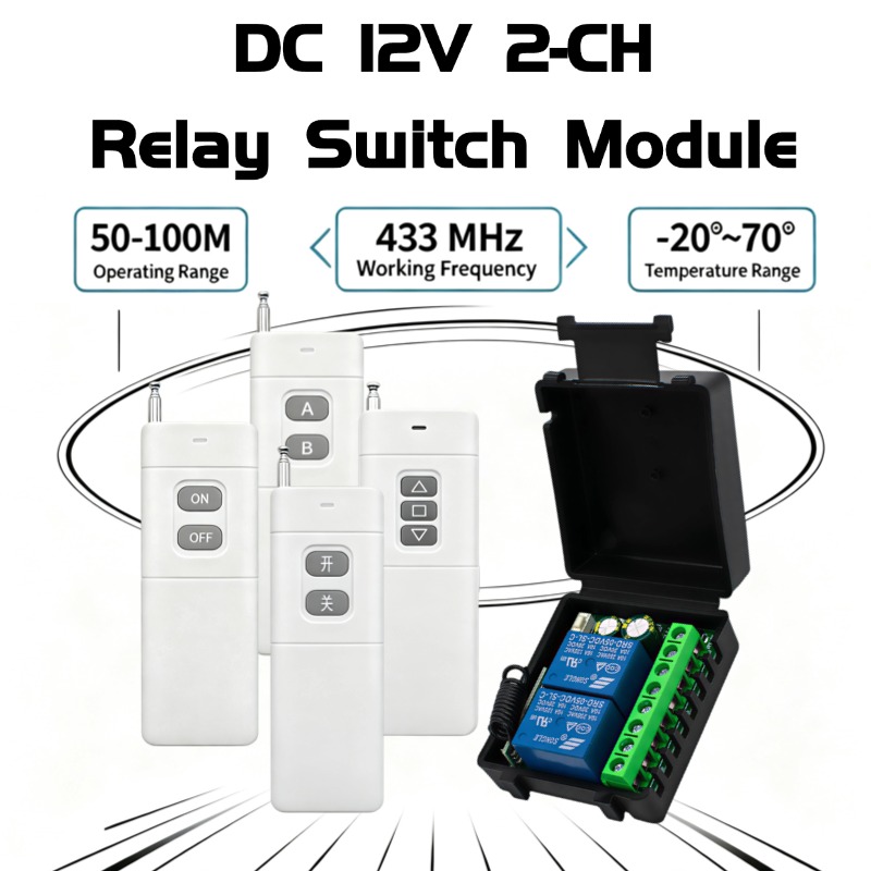สวิตช์ควบคุมระยะไกลแบบไร้สาย R - 433Mhz Receiver Module บทวิจารณ์และราคา