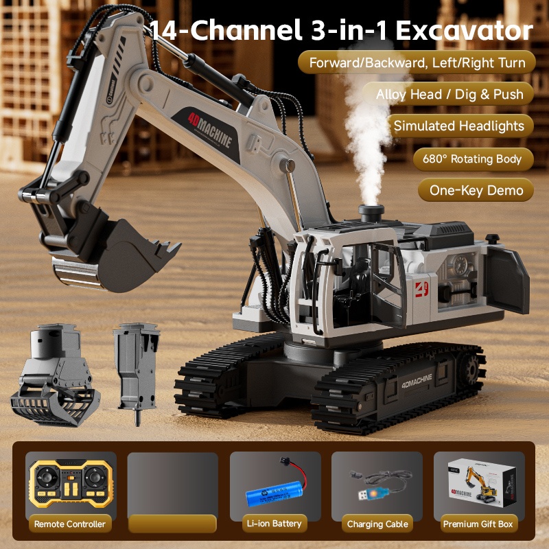 รถขุด RC โลหะผสม 14 ช่องสัญญาณ - Home Automation Tutorial บทวิจารณ์และราคา